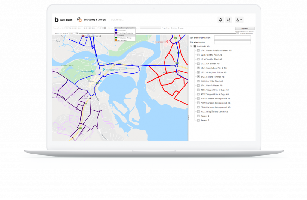 Digital planering av vägunderhåll, snöröjning och plogning.