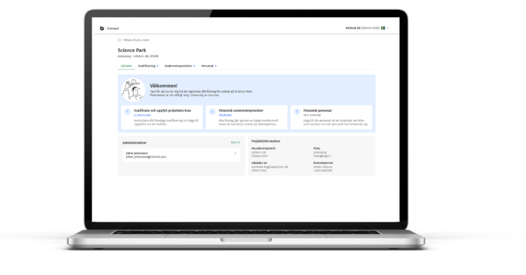 Infobric Connect mockup