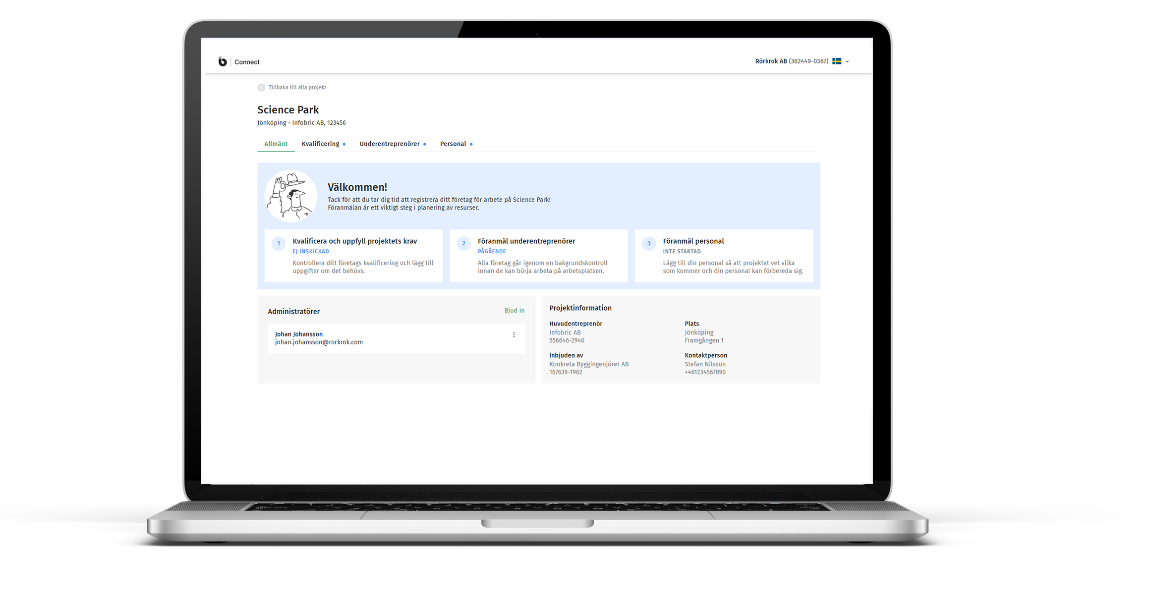 Infobric Connect mockup